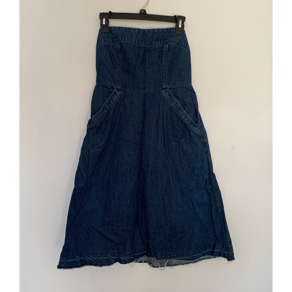Holding Horses Denim Strapless Dress